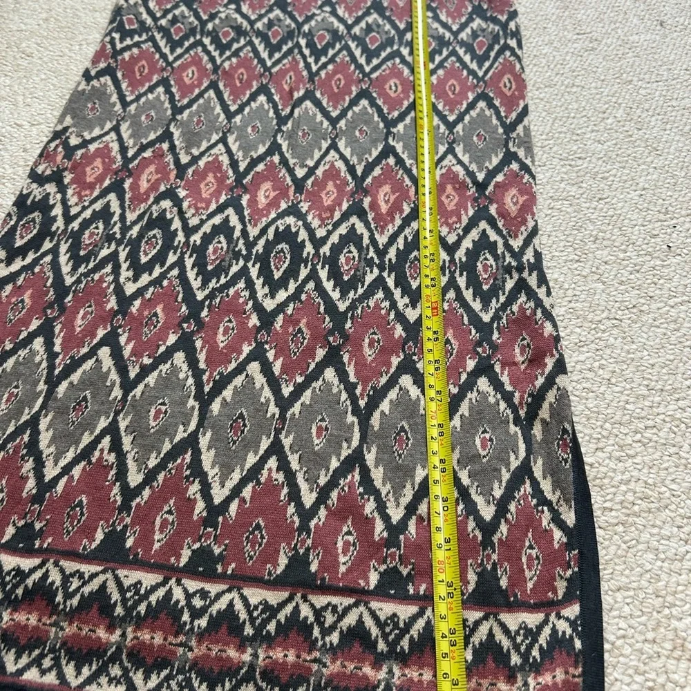 Peruvian Connection Pima Cotton Knit Skirt geometric ikat pattern Size Small - Picture 12 of 13